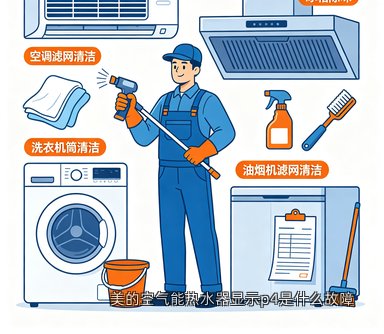 美的空气能热水器显示p4是什么故障