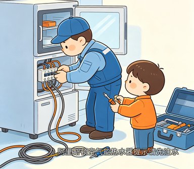 阿里斯顿空气能热水器提示请先注水