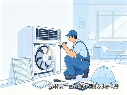 指纹锁一直闪烁不能使用怎么办