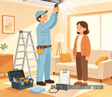 华为指纹锁家用防盗门智能