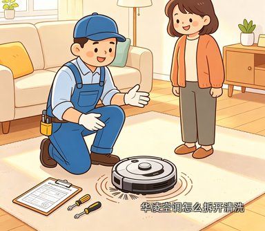 华凌空调怎么拆开清洗