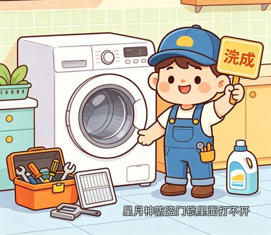 星月神防盗门锁里面打不开