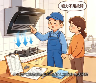 RIYE燃气灶维修电话24小时人工服务电话预约
