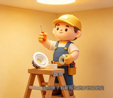 金点原子智能指纹锁开锁已锁定