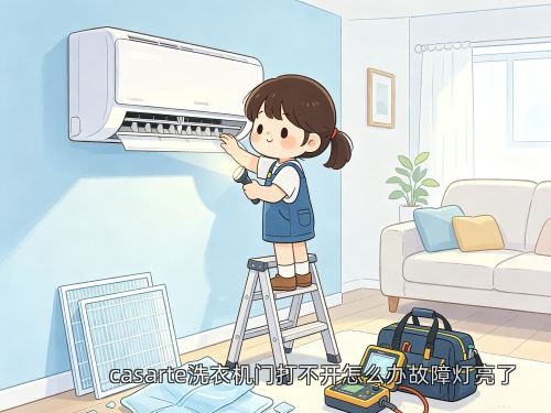 casarte洗衣机门打不开怎么办故障灯亮了