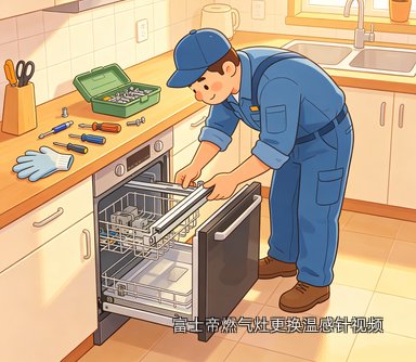 富士帝燃气灶更换温感针视频