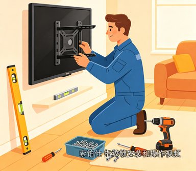索铂仕 指纹锁安装和操作视频