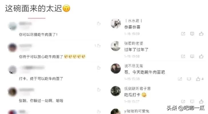 张翰终于可以安心吃牛肉面了_张翰终于可以安心吃牛肉面了是什么